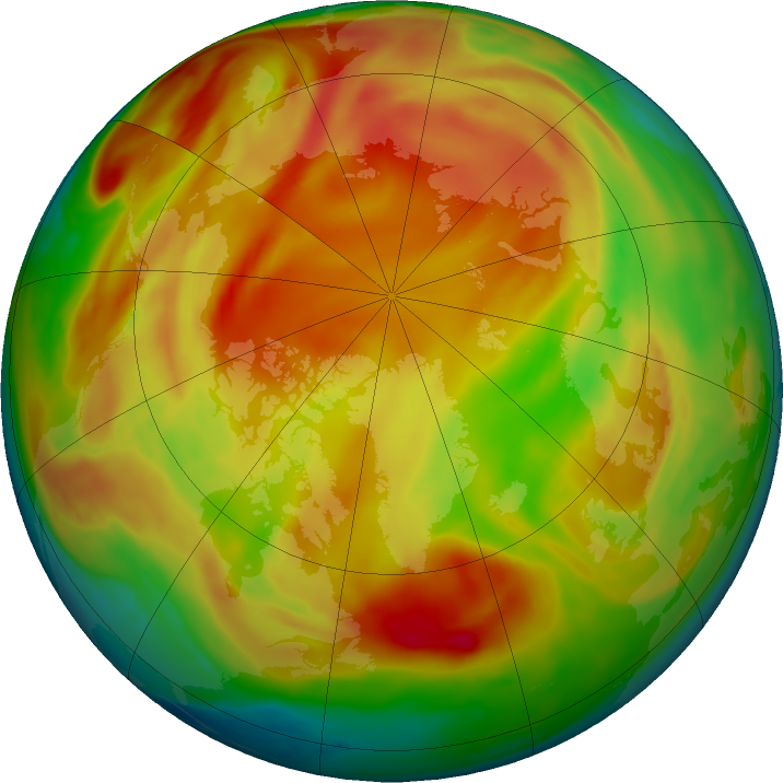 Arctic ozone map for 10 April 2019
